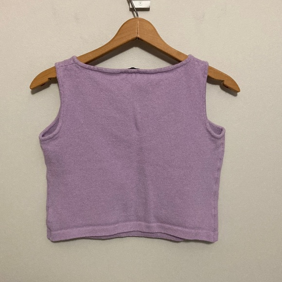 St. John Knit Lavender Purple Sleeveless Sweater Tank Top Size Small, Wool Blend - Picture 7 of 7